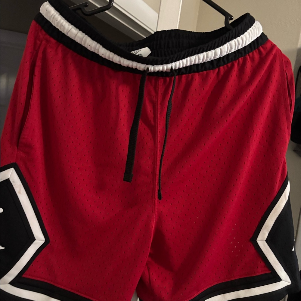 Nike Red and Black Athletic Shorts